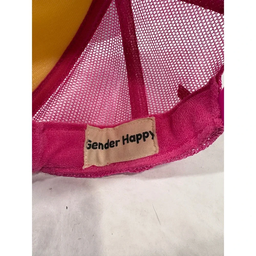 Gender Happy Pink White Mesh Trucker‎ Hat Snapback OTTO Base Cap